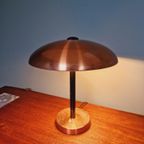 Grote Koperen Bureaulamp, Bauhaus-Stijl, Jaren 50 thumbnail 4