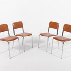 Italian Mid-century Modern Set Of 4 Chairs From 1960’s thumbnail 3