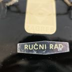 Vintage Rucni Rad Dekor Zagreb Wandbord Gesigneerd Emaille thumbnail 3