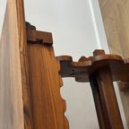 Antique German / Alpine Trestle Table With Drawer thumbnail 6