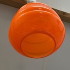 Vintage Opaline Oranje Hanglamp Jaren 60/70 Bajonet Fitting thumbnail 3