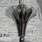 Grote Art Deco Hanglamp Met 6 Verchroomde Kelken thumbnail 18