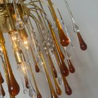 2 Beschikbaar Vintage Xl Formaat Teardrop Murano Kroonluchters thumbnail 9