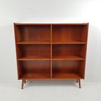 Vintage Deense Wandkast Boekenkast Teak Fineer thumbnail 7