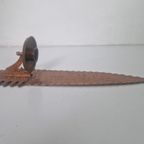Amsterdamse School Wandkandelaar Arts And Crafts Gehamerd thumbnail 6