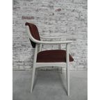 3 Vintage Stoelen Met Armleuningen En Ribfluwelen Bekleding thumbnail 8