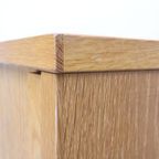 Vintage Deense Archiefkast Wandmeubel Blond Eiken thumbnail 20