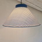Vintage Kunststof Hanglamp Wit Blauw. thumbnail 4