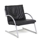 Vintage Design Fauteuil In Zwart Leer thumbnail 3