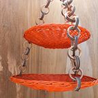 Vintage Design Dubbelschaal Rotan Hanger H80d46d35 thumbnail 4
