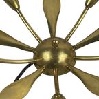 Vintage 50’S Mcm Ceiling Light - In The Style Of Stilnovo - Spider Lamp - Restored / Polished - 5 thumbnail 10