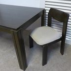 Set Van 6 Brutalist Stoelen En Uitschuifbare Eettafel thumbnail 12