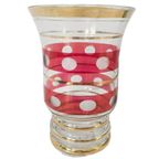 Artdeco Booms Glas De Rupel Vaas Rood Goud 1930’s thumbnail 2
