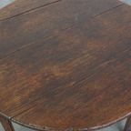 Prachtige Grote Antieke Engelse Pinewood Cricket/ Center Table, Bijzettafel Uit De 19e Eeuw thumbnail 4