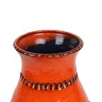 Vintage Oranje Vaas Jasba West Germany Aardewerk Retro 322 11-28 thumbnail 2
