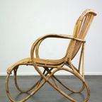 Vintage Jaren ’50 Dutch Design Rotan Fauteuil Met Mooie Organische Vormen thumbnail 6