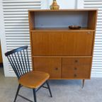 Mooie Vintage Highboard Midcentury Retro Buffetkast thumbnail 16