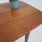 Vintage Salontafeltje Teak Fineer Messing Bijzettafeltje thumbnail 4