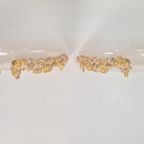 2 Vintage Wandlamp Murano Glas Bowl Goud Hout Regency '70 thumbnail 15