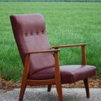 Vintage Rode Fauteuil thumbnail 6