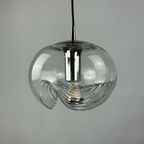 1 Of 4 Waved Glass And Chrome Peill & Putzler Futura Pendant Light, 1970 Medium thumbnail 7