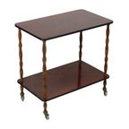 Vintage Franse Bar Trolley Formica Eik Serveerwagen Jaren 60 Design thumbnail 9