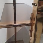Belgo Chrom Glass Brass Freestanding Wall Unit Regency Bar thumbnail 3