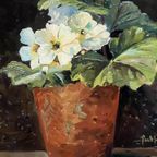 Pieter In'T Hout (1879-1965) "Stilleven Met Bloemen". thumbnail 4