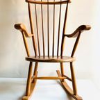 De Ster Geldermalsen Houten Schommelstoel Jaren 60 thumbnail 6