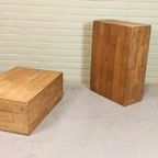 2 Rustieke Houten Salontafels Bijzettafels Nachtkastjes thumbnail 13