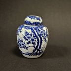 Vintage Gemberpotje Nippon Tokusei Sakura Blossom Patroon Blauw Wit thumbnail 7