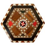 Hexagon Geometrisch Sieradendoosje Hout Parelmoer Inlegwerk Khatam thumbnail 2