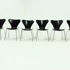 Set Of 6 Butterfly Chairs Model 3107 By Arne Jacobsen For Fritz Hansen 1990s thumbnail 5