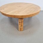 Brutalistische Ronde Salontafel Massief Eiken ´60 Japandi thumbnail 12