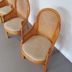 4 X Rattan /webbing Dining Chairs 80s In Beautiful Condition thumbnail 12