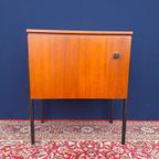 Retro Vintage Teak Fineer Mini Bureau, Bureautje, Desk, Kast thumbnail 10
