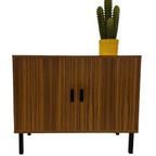 Vintage Kastje Compact Plak Fineer Jaren 70 Design thumbnail 2