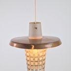 Vintage Glazen Hanglamp Koper Glas Mid Century ‘60 Denmark thumbnail 6