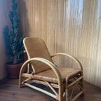 Vintage Boho Rotan Ligstoel Lounge Chair '60 Verstelbaar thumbnail 4