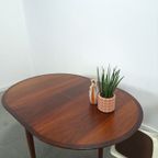 Vintage Design Uitschuifbare Palissander Lübke Ronde Tafel thumbnail 7
