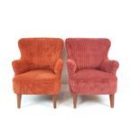 Vintage Artifort Theo Ruth Fauteuil Dames Steenrood Oranje thumbnail 10