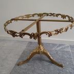 Vintage Messing Coffee Table With Marble Top thumbnail 7