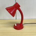 Vintage Rood Bureaulampje Tafellamp thumbnail 2