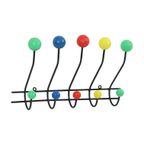 Mid Century Modern Kapstok Roger Feraud Design Metaal Gekleurde Bollen 60Cm thumbnail 2