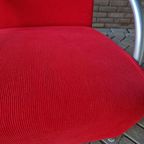 90's Vintage Buizenframe Ribstof Fauteuil Club Stoel thumbnail 7