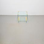Vintage Bijzettafel Messing Glas Side Table Regency ’70s thumbnail 6