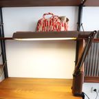 Bruine Lucifer Bureau/werklamp Van Fagerhult, Zweden Jaren '70 thumbnail 4