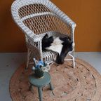 Vintage Krukken, Krukjes Op Metalen Pootjes En Leren Zitting thumbnail 9