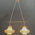 Double Glass Hanging Lamp 1960s thumbnail 9