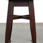 Antieke Massief Eikenhouten Engelse Kruk/ Stool Van Gaskell & Chambers Ltd thumbnail 4